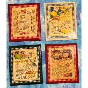 Apple Pie Strawberry Cream Pie Lemon Bars Strawberry Jam Recipes Wood Plaques